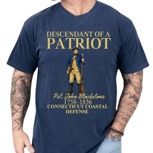 Custom Descendant of a Patriot Shirt Daughters of The American Revolution or Sons of The American Revolution Shirt 4th of July Sweatshirt 1776-2026 Sweatshirt Female 250th Anniversary T-Shirt