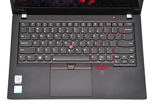 Image of Keyboard Skin Compatible for 14 inch Lenovo Thinkpad X1 Carbon 5th-8th Gen, ThinkPad X1 Yoga Gen 2 3 4 5, Thinkpad X1 Extreme 14, ThinkPad T460 T470 T480 T490 T495 T14 T14s, ThinkPad L490 L390 L460 (Clear