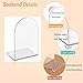 TKOWTB Acrylic Book Ends for Book Shelves Bookends Non-Skid Book End Clear Bookends for School Library and Desktop Organizer