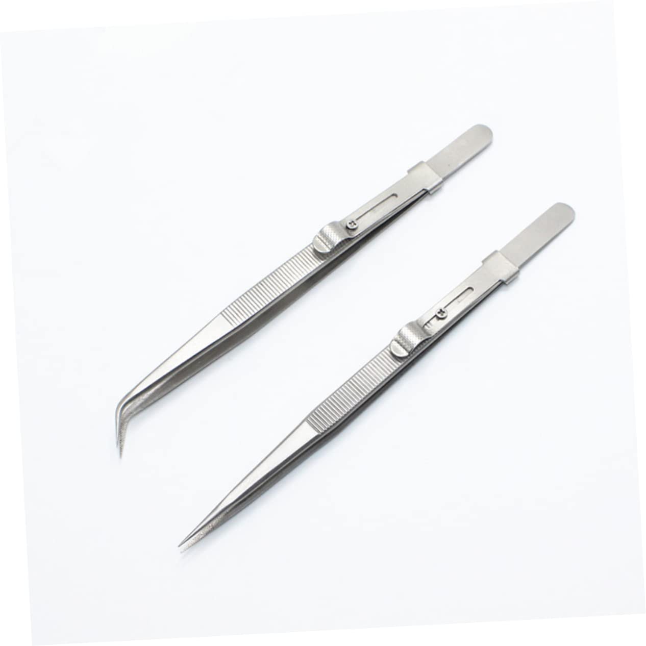 minkissy 6pezzi Pinzette Acciaio Elbow Pinzette Multifunzionali Con Punta Sottile Per Riparazioni Manicure e Gioielli Strumenti Pratici e Leggeri Per Uso Professionale e Personale