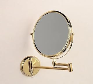 RFV1 Brass Dual Side Round Mirror for Bathroom 360° Swivel with Zoom View | Magnifying Shaving Makeup Vanity Mirror Wall M... Price In India