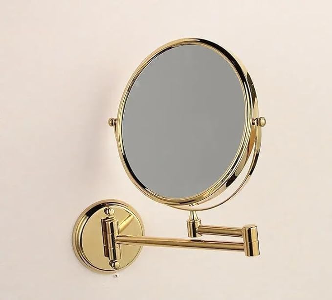 RFV1 Brass Dual Side Round Mirror for Bathroom 360° Swivel with Zoom View | Magnifying Shaving Makeup Vanity Mirror Wall M... - Review, Price and Buying Guide