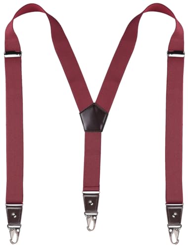 Image of Suspenders for Men with Snap Hooks Adjustable 1.4 inch Wide