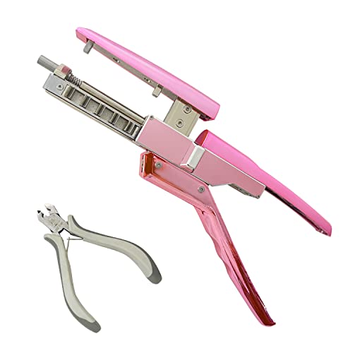 6D Hair Extensions Machine Kit, 2nd Generation Human Hair No-Trace Hair Extensions Tool Beauty Salon Equipment, Wig Extension Tools Human Hair Connector Kits, Easy Operation, 5 row