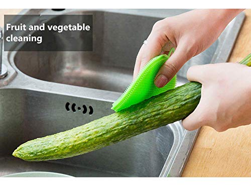 Silicone Dish Scrubber, 7 Pack Silicone Sponge Dish Brush Food Grade Bpa Free Reusable Rubber Sponges Dishwasher Safe And Dry Fast For Kitchen Dish Dishes Fruits Vegetables Washing And Cleaning #TOP4