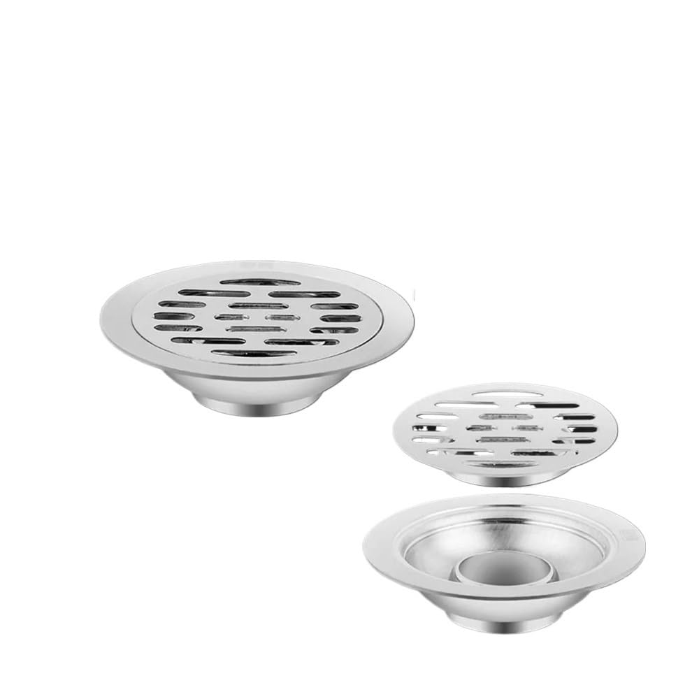 Jobaojiang A Cover Shower Floor Drain Backflow Preventer Square Sink Strainer Stainless Steel Dectable Drain Filter(A)
