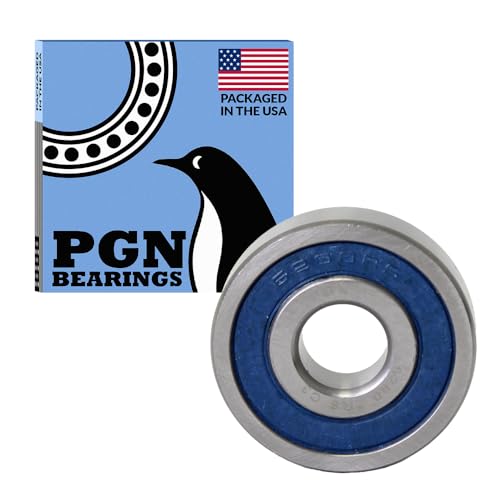 Image of PGN (30 Pack) 6200-2RS Bearing - Lubricated Chrome Steel Sealed Ball Bearing - 10x30x9mm Bearings with Rubber Seal & High RPM Support