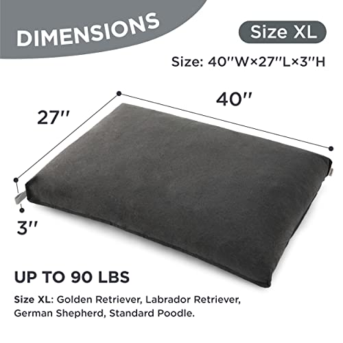 LE SURE Faux Linen Dog Crate Bed #TOP22
