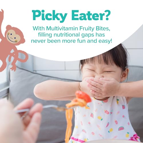 Biostime Kids Multivitamin Gummies with Probiotics & 11 Essential Vitamins (Ages 4+) | Multivitamin for Kids | No Added Sugar Fruity Bites | Free from Top 9 Allergens | 50 Count