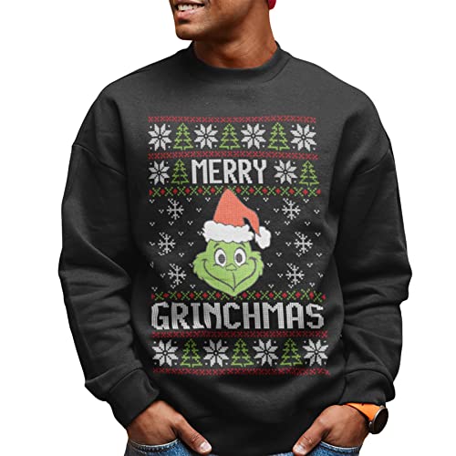 Printbox Originals Moletom Merry Grinch, moletom engraçado de Natal para mulheres e homens suéteres