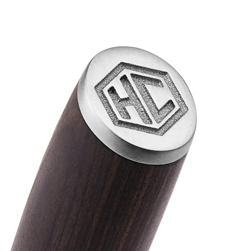 Image of HexClad Espresso Steak Knife Set, 4-Pieces Damascus Stainless Steel Blades, Full Tang Construction, Pakkawood Handles