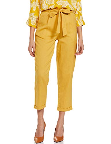 Image of Max Women's Cropped Regular Fit Pants with Sash Tie-Up