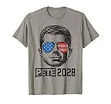 Buttigieg For President 2028, US Flag Glasses Pete 2028 T-Shirt