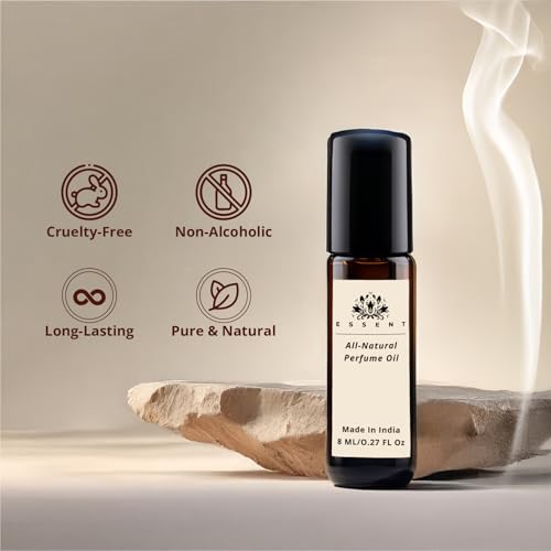 Essent Musk Rizali | Powerful & Masculine Musk Unisex Roll-On Attar Long-Lasting Woody & Spicy Fragrance |0.27 fl. oz. (8 ml)