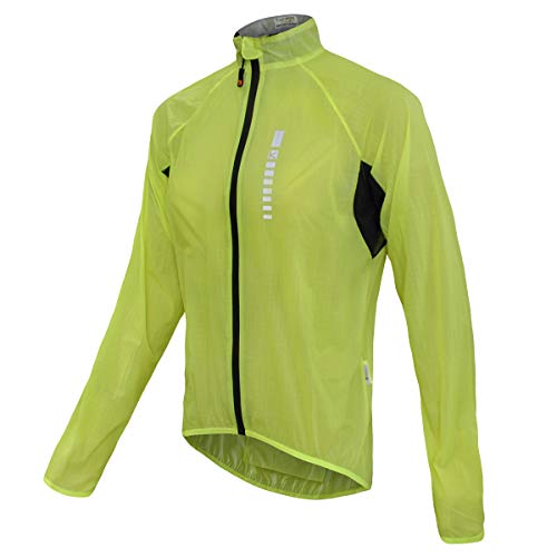 Chaqueta impermeable Funkier para mujer impermeable ciclista amarillo flúor