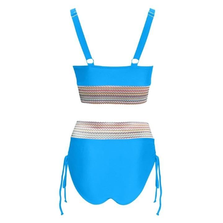 Tankini deux pièces pour piscine et vacances d'été avec culotte haute rétro chic - 3