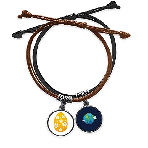 Pulsera Huevo de Pascua amarillo de cuero como regalo festivo religioso