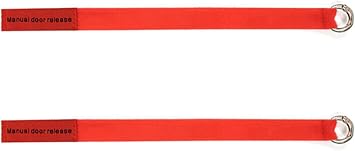2Pcs Red Vehicle Door Emergencies Pull Cord Simple Operate Escape Pull Strap Car Emergencies Exits Rope Simple Installation Handlesets Door Hardware and Locks