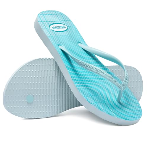 Image of RockDove Women's Seabreeze Printed Beach Flip Flops | Waterproof, Lightweight, Comfortable, Non-Slip, Indoor /Outdoor Sole, Gift-Ready, Breathable, Open Toe, Printed