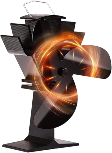 Tomersun - Lüfter mit 3 Blättern, hitzebetrieben, für Holzofen, Kamin 1 Tomersun - Lüfter mit 3 Blättern, hitzebetrieben, für Holzofen, Kamin
