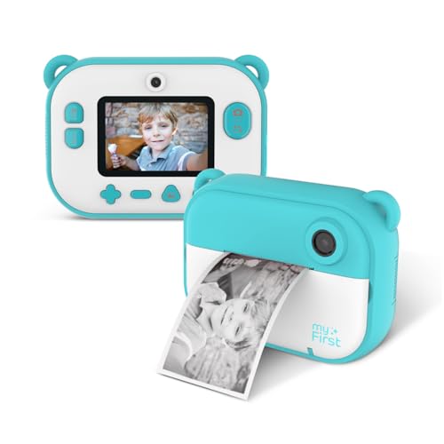 myFirst Insta 2 - Instant Print Camera for Kids, 12MP Photo 1080P Video, Gift for Boys Girls 4-12, microSD Card, Thermal Printing (Camera Only, Blue) by myFirst - Used condition - US$47.52