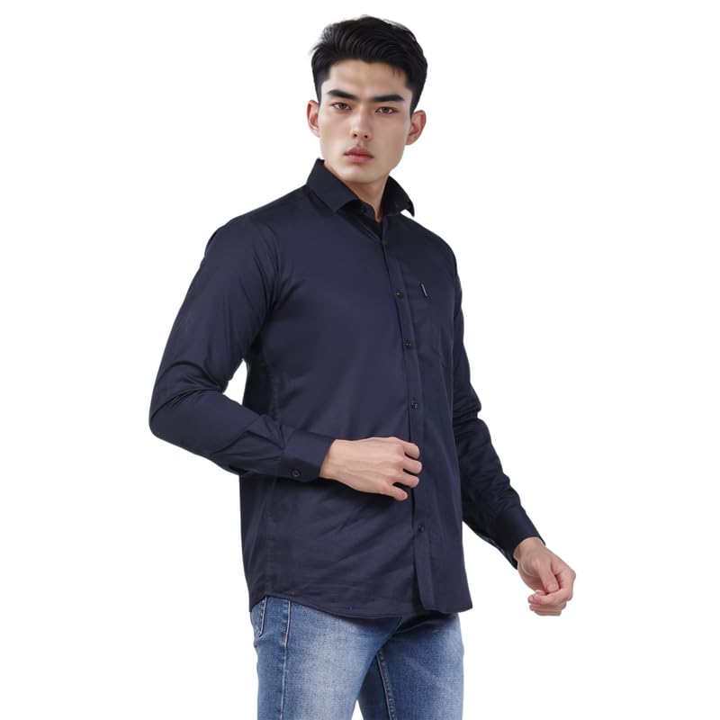 Image of Men's Slim Fit Twill Formal Shirt