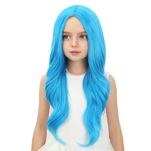Image of Black Wig Long Black Middle Part Wig Long Wavy Curly Wigs Heat Resistant Synthetic Wigs for Daily Party Use