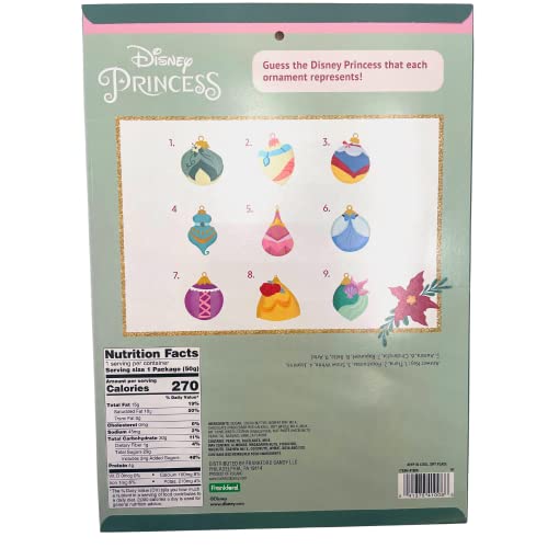 Disney Princess Advent Calendar, 2023 Countdown To Christmas For Girls With 24 Milk Chocolate Candy Pieces, Pack Of 2, 1.76 Ounces #TOP6