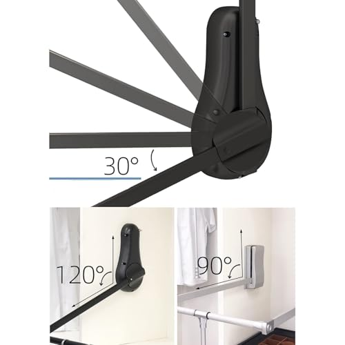Tringle à vêtements rétractable robuste avec rail télescopique et largeur ajustable