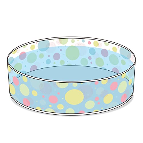 KAYOTOYS(カヨトイズ) ビニール プール 空気入れ不要 パッと広げてホームプール ガーデン 折り畳み 子ども 子供用 ベビー ベランダ 犬 ペット用 水遊び 大型((水玉)152×25cm)のサムネイル