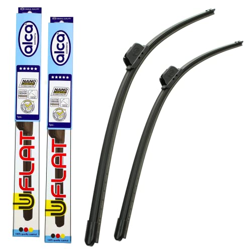 alca Flat Set of 2 Front Wiper Blades Fits Dacia Sandero 2013-2015 AH 22″20″