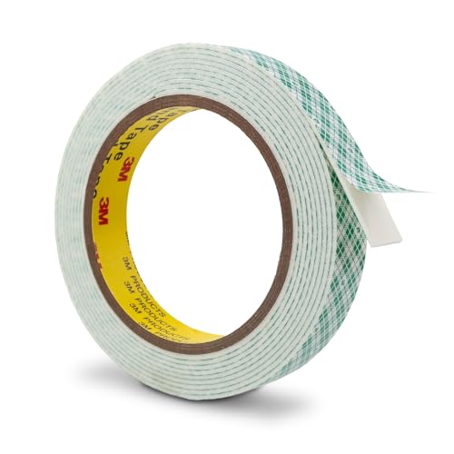 Image of 3M Double Sided Foam Tape 0.75 inch x 10Ft 1 Pack White | Double Coated Urethane Adhesion Polyurethane Tape for Bonding Attaching Mounting Interior Signage Nameplates DIY Card