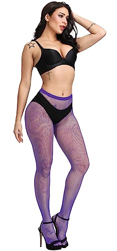 Image of CozyWow Fishnet Tights for Women, High Waist Footed Fishnet Stockings Soft and Stretchy, Womens Patterned Tights 10+ Colors