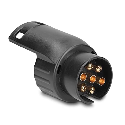 Navaris Trailer adapter 7 till 13 stift – 12 V adapter för bil koppling koppling eluttag 7-polig på berlock kontakt 13-polig – adapter 7 till 13 Pol