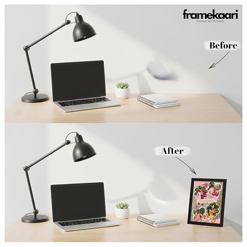 Image of Framekaari Best Friend Customised Photo Frame | Personalised Birthday Gift | Aesthetic Floral Scrapbook Design | 4 Custom Photos | Tabletop & Wall Mount | Room & Home Decor | 16x21 cm (Design-17)