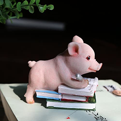 Figura decorativa cerdito en resina divertida miniatura 2