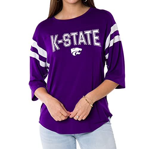 Flying Colors Womens Kansas State Wildcats Scoop Neck Jersey Top