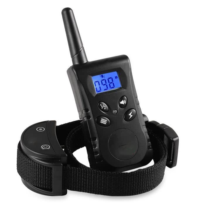 Collier Anti Aboiement Chien, InnovTec 500m Télécommande sans Fil Étanche et Rechargeable Collier de Dressage de Chien Électrique Dispositif de Dressage