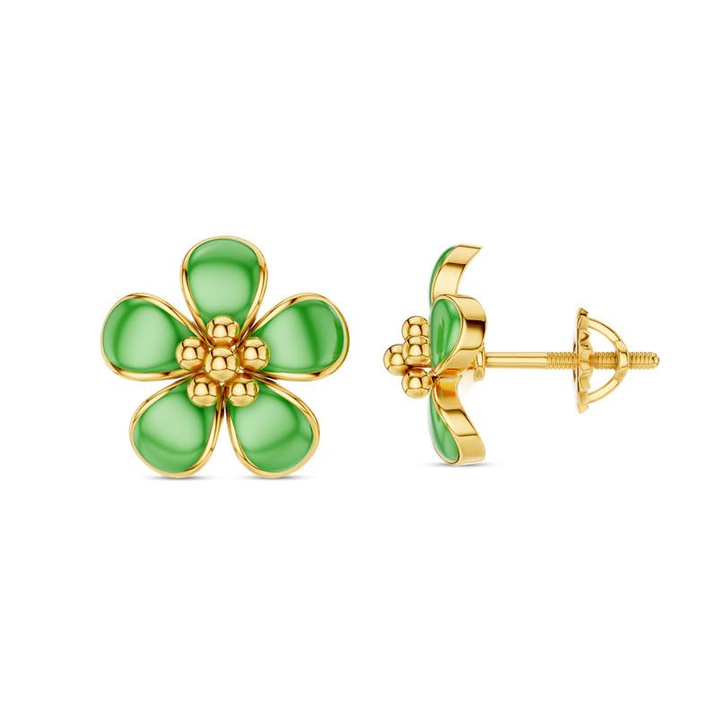 Image of Kisna 9 /14 /18 KT Florishine Yellow Gold Earring For Women