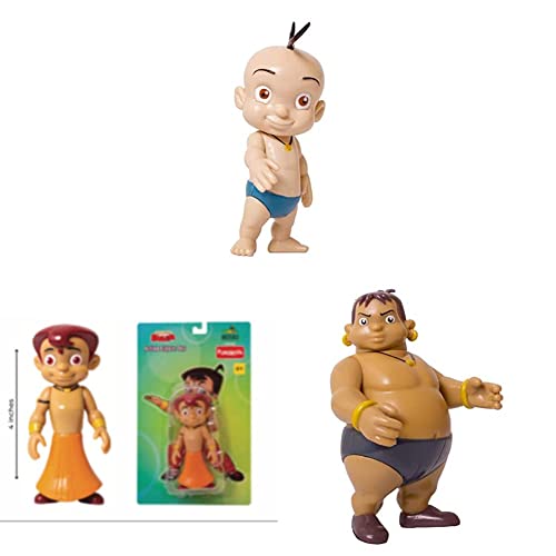 Image of Funskool Raju Action Figure CHHOTA BHEEM Action Figure+Kalia Action Figure - (Set of 3 Toys)
