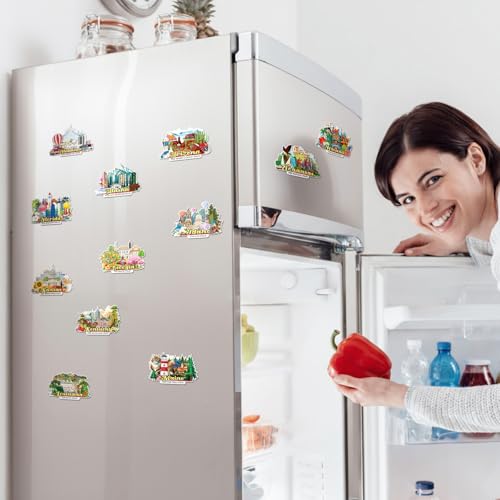 51 imanes de estados para refrigerador con diseño colorido miniatura 5