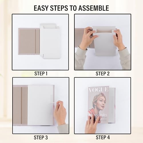 PROBENEX Olive Large | 4 PCS Faux Decorative Books for Home Decor | Not Real Books (Cardboard Boxes) | Coffee Table, Shelf Styling & Modern Aesthetic Accent Pieces for Living Room, Office