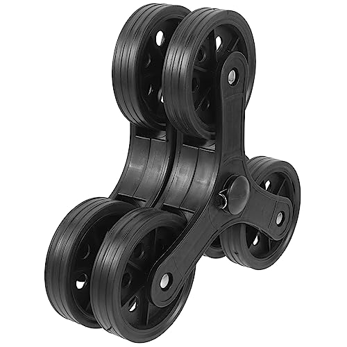 Garneck 1 Pair Triangle Replacement Sturdy Casters for Shopping Carts Easy to Carry and Store for Grocery Transportation Upgraded Stair Climbing Support