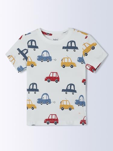Image of Milou 100% Cotton Half Sleeves Biowashed Printed Homewear T-Shirt and Pajama | Night Suit Set|Unisex Sleepwear for Boys & Girls | Soft & Breathable, Safe Dyes, Label-Free Comfort