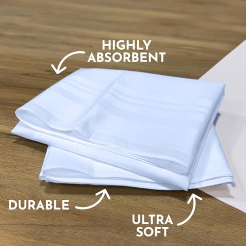 Image of HEELIUM Bamboo Handkerchief for Men & Women | Ultra Soft & Absorbent | Multipurpose Premium Rumal | Large Size 43 x 45 CM