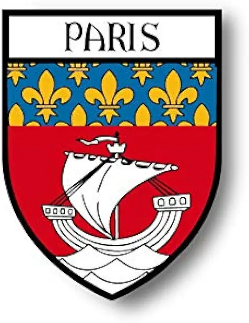Autocollant Sticker Paris Île-de-France pour Voiture et Moto - Blason Drapeau