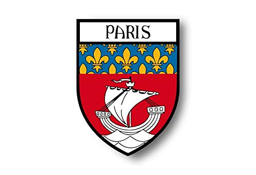 Akachafactory Sticker Adesivi Adesivo Stemma Citta Bandiera Auto Moto Parigi