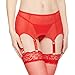 Produktbild Slocyclub Mesh Strapsgürtel für Strümpfe/Dessous mit 6 verstellbaren Metallclips Hosenträgern(Rot,XL)