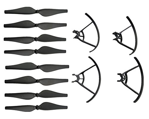 Main Propellers Guard Bumpers Propellers Protectors Replacement for DJI Tello Drone CW CCW Props RC Quadcopter Carsh Pack Spare Parts (8 Propellers and Propellers Guard)