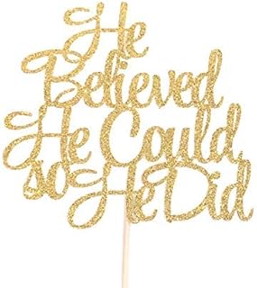 Atelier Elegance He Believed He Could so He Did Cake Topper, Congrats Grad, Groom